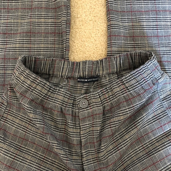 sold 🦋 brandy melville grey plaid tilden pants - Picture 4 of 5